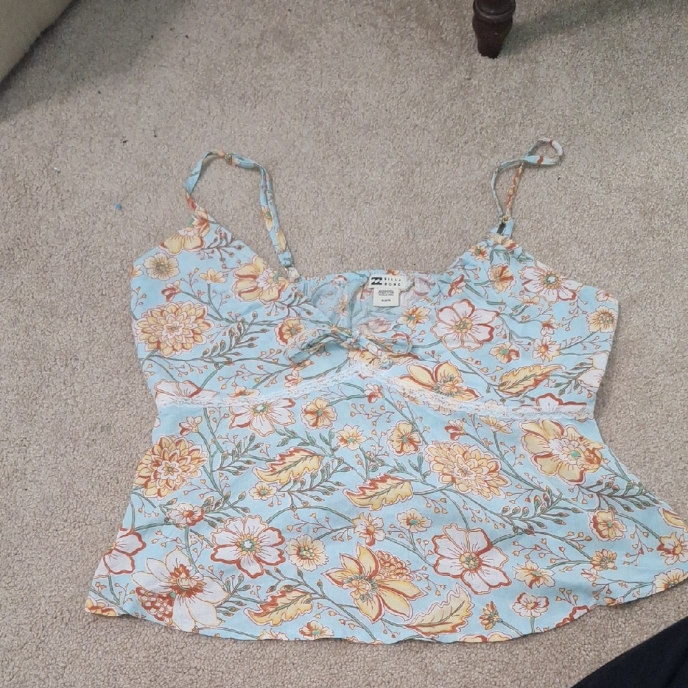 Billabong Light Blue Floral Camisole